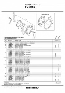 CHAINGUARD SHIMANO FC-2450 46T NEGRU & SURUBURI - Img 2