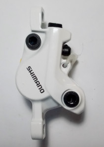 ETRIER FRANA HIDRAULICA PE DISC SHIMANO BR-M447W FATA SAU SPATE PT. POST MOUNT PLACUTE RESIN ALB AMBALAT IND.