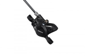 ETRIER FRANA PE DISC SHIMANO BR-MT200 FARA ADAPTOR FATA SAU SPATE CU PLACUTE RESIN B01S FARA RADIATOR NEGRU AMBALAT IND.