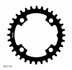 Foaie Angrenaj SUNRACE 32T-BCD104 Aluminiu