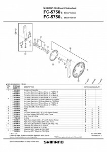 FOAIE SHIMANO FC-5750S 34T ARGINTIE