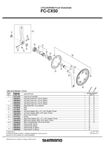 FOAIE SHIMANO FC-CX50 36T ARGINTIE