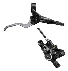 FRANA PE DISC SET ASAMBLAT SHIMANO BL-M365L (R) BR-M365L (R) HIDRAULIC FARA ADAPTOR PLACUTE RESIN FURTUN SM-BH59 1700MM NEGRU INCL. OLIVA & INSERTIE CONECTARE NEGRU AMBALAT IND.