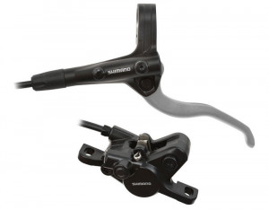 FRANA PE DISC SET ASAMBLAT SHIMANO BL-MT401(L) BR-MT400(F) FARA ADAPTOR PLACUTE RESIN (FARA ARIPIOARE) FURTUN SM-BH59-SS 1000MM NEGRU INCL. OLIVA & INSERTIE CONECTARE ARGINTIU AMBALAT IND.