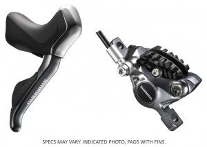 FRANA PE DISC SET ASAMBLAT SHIMANO ST-R785(R) BR-RS785(R) HIDRAULICA FARA ADAPTOR PLACUTE RESIN (CU ARIPIOARE DE RACIRE) FURTUN SM-BH59 1700MM NEGRU INCL. OLIVA & INSERTIE CONECTARE AMBALAT IND.