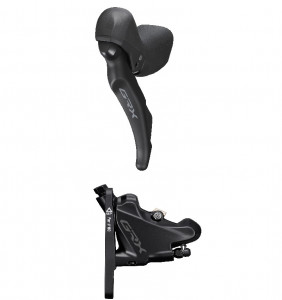 FRANA PE DISC SET ASAMBLAT SHIMANO ST-RX600(L) BR-RX400(F) PT. ROTOR 160MM PLACUTE RESIN CU ARIPIOARE DE RACIRE CABLU 1800MM FURTUN 1000MM SM-BH90 OT-SP41 600MM AMBALAT IND.