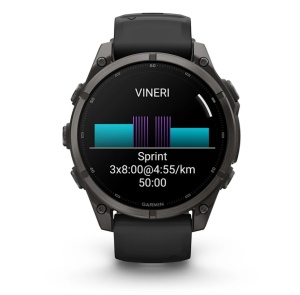 Garmin Fenix 9 - 47mm Titan DLC Carbon grey cu curea neagra din silicon - Img 9