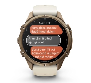 Garmin Fenix 9 Pro - inReach, 43mm Titan Autumn Gold cu curea din silicon Cream/French Gray - Img 8