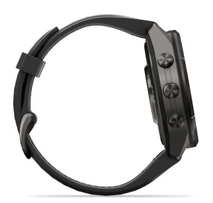 Garmin Fenix 9 Pro - inReach, 43mm Titan DLC Carbon Gray cu curea din silicon Black/Pebble Gray - Img 4