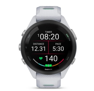 Garmin Forerunner 265S Ramă neagră cu carcasă Whitestone şi curea din silicon Whitestone/Neo Tropic - Img 2