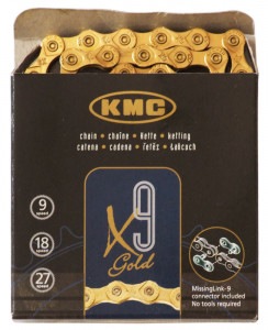 Lanţ KMC X9 auriu