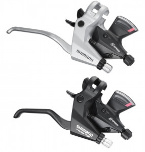 MANETA SCHIMBATOR/FRANA SHIMANO ACERA ST-M310 DREAPTA 8 VIT. CABLU DE SCHIMBATOR 2050MM STAINLESS RAPIDFIRE PLUS 2 DEGETE PT. V-BRAKE ARGINTIU AMBALAT IND.