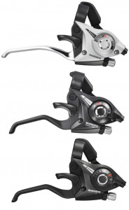 MANETA SCHIMBATOR/FRANA SHIMANO ST-EF51(LL)2A 7 VIT. 2 DEGETE CABLU 2050MM CAMASA NEAGRA SP40 600/300MM FARA CABLURI FRANA EZ-FIRE PLUS AMBALAT IND.