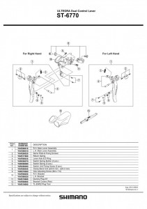 MANSOANE SHIMANO ST-6770 1 PER.
