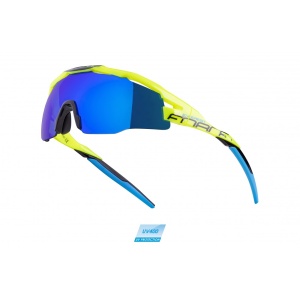 Ochelari Force Everest, lentila albastra oglinda, fluo