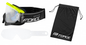 Ochelari Force GRIME negru-fluo lentile transparente + 10 tear offs - Img 3