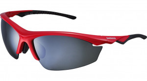 OCHELARI SHIMANO EQX2-PL GLOSS RED/BLACK LENTILE POLARIZED GREY SILVER MIRROR LENTILE ADD. BLUE/CLEAR (16)