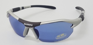 OCHELARI SHIMANO NOVA SHINY HI-TECH SILVER CU FATA RUBBERISED NAVY (CU LOGO SHIMANO ARGINTIU)