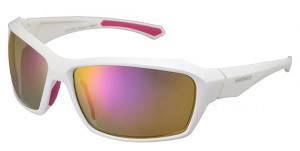 OCHELARI SHIMANO S22X MAT METALLIC WHITE/PINK LENTILE SMOKE RED MIRROR (16)