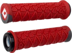 ODI Grips Vanquish v2.1 Lock-On red/grey w/ black clamps