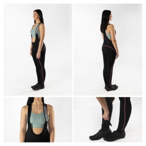 Pantaloni cu bretele si bazon Force Bright negri XL - Img 3