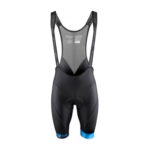 Pantaloni scurti cu bazon si bretele Force B51 negru/albastru S