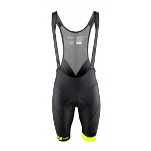 Pantaloni scurti cu bazon si bretele Force B51 negru/fluo XXL