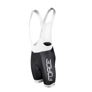 Pantaloni scurti cu bazon si bretele Force Team18 Negru/Alb XS