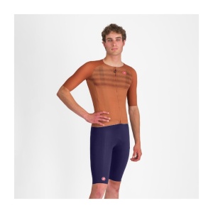 Pantaloni scurti cu bretele Castelli Free Aero Race S, pentru barbati, albastru belgian, XL