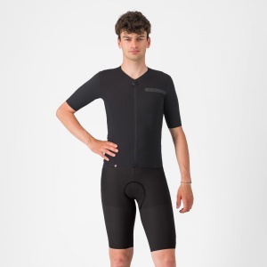 Pantaloni scurti cu bretele Castelli Premio EVO, pentru barbati, negru, XL