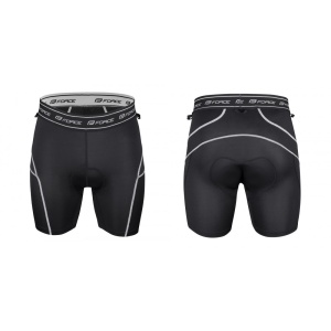 Pantaloni scurti Force MTB-11, bazon detasabil, Albastru/Negru, S - Img 8