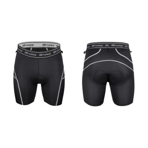 Pantaloni scurti Force MTB-11 bazon detasabil Gri/Rosu/Negru S - Img 8