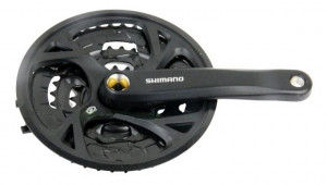Pedalier Shimano FCM371 44/32/22T negru 175 mm cu CG