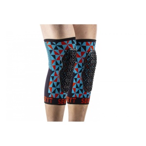 Protectii genunchi Seryt Arlecchino Light-blue Red M - Img 3
