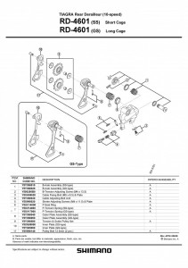 ROLE SCHIMBATOR GHIDARE & TENSIONARE SHIMANO RD-4601