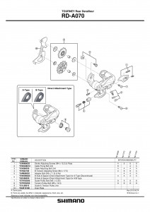 ROLE SCHIMBATOR GHIDARE & TENSIONARE SHIMANO RD-A070