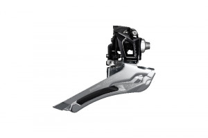 SCHIMBATOR FATA SHIMANO 105 FD-R7000-L DUBLU PT. 11 VIT. PE SPATE PRINDERE DIRECTA BRAZED-ON DOWN SWING UNGHI CS 61-66 PT. PINION 46-53T CL 43.5MM NEGRU AMBALAT IND.