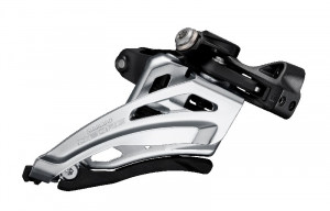 SCHIMBATOR FATA SHIMANO DEORE FD-M6020-M DUBLU PT. 10 VIT. PE SPATE MID CLAMP SIDE SWING TRAGERE PRIN FATA COLIER 34.9MM (INCL. ADAPTOR 28.6MM & 31.8MM) UNGHI CS 66-69 PT. PINION MARE 34-38T AMBALAT IND.