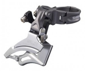 SCHIMBATOR FATA SHIMANO SLX FD-M667 PT. ANGRENAJ DUBLU 36-22T DOWN SWING TRAGERE DUBLA COLIER 34.9MM (CU ADAPTOR 31.8MM & 28.6MM) UNGHI CS 65-71 AMBALAT IND.