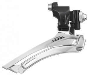 SCHIMBATOR FATA SHIMANO SORA FD-3500 DUBLU PT. 9 VIT. PE SPATE BRAZED-ON AMBALAT IND.
