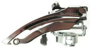 SCHIMBATOR FATA SHIMANO TOURNEY FD-TY22-GS TRIPLU PT. 6/7 VIT. PE SPATE COLIER 28.6MM TRAGERE DE SUS PT. 48T UNGHI CS 66-69 VRAC