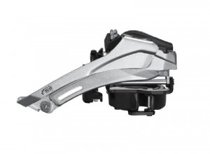 SCHIMBATOR FATA SHIMANO TOURNEY FD-TY710-2-TS3 DUBLU PT. 2X7/8 VIT. PE SPATE TOP SWING TRAGERE DUBLA COLIER 34.9MM (INCL. ADAPTOR 31.8/28.6MM) PT. PINION MARE 46T UNGHI CS 63-68 CHAINLINE 48.8MM AMBALAT IND.