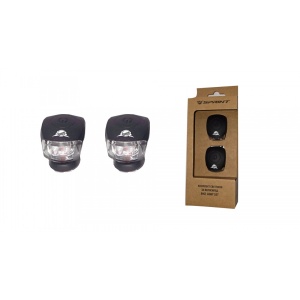 Set lumini fata/spate Sprint din silicon negre