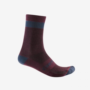 Sosete Castelli Alpha 18, Visiniu/Antracit, XXL, 44-47
