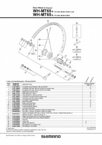 SPITA SHIMANO PT. ROATA WH-MT65-R 272MM STANGA INCL. CAPAT SI SAIBA - Img 2