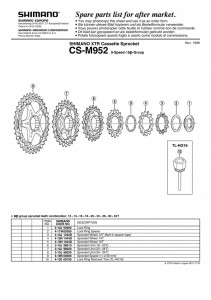 SPROCKET SHIMANO CS-M952 30-34T - Img 2