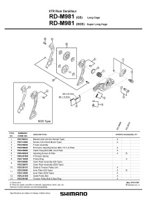 SUPORT DE PRINDERE PE URECHEA DE SCHIMBATOR SHIMANO RD-M981/RD-M986 - Img 2