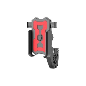 Suport telefon Fivestars BikeDock PHH-100, prindere pe ghidon 22-31.8mm, latime telefon 7-10cm, aluminiu, negru/rosu