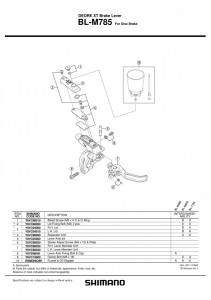 SURUB PT. REGLAJ SHIMANO BL-M785 M4X12 & PLACA - Img 2