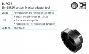 TL-FC37 CHEIE SHIMANO PT. MONTAT/DEMONTAT BB-R60 PT. CHEIE CU CRICHETI